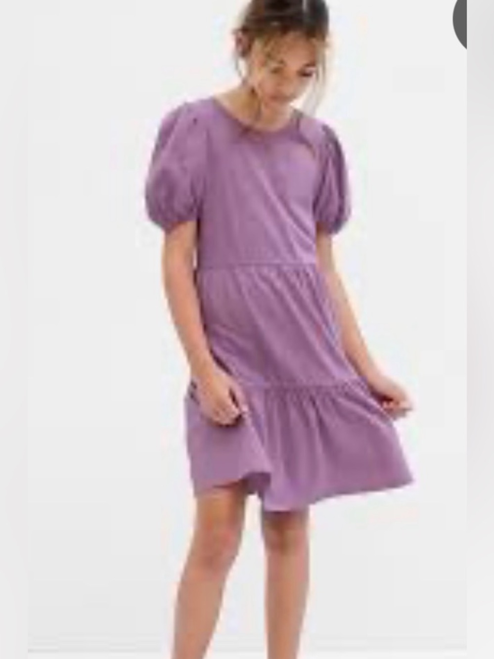 GAP Lavender Eyelet Tiered Dress